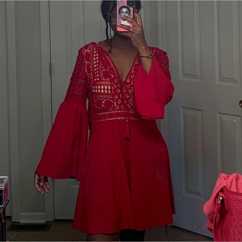 Red lace valentines dress